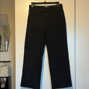 Black Madewell The Perfect Vintage Wide-Leg Jeans